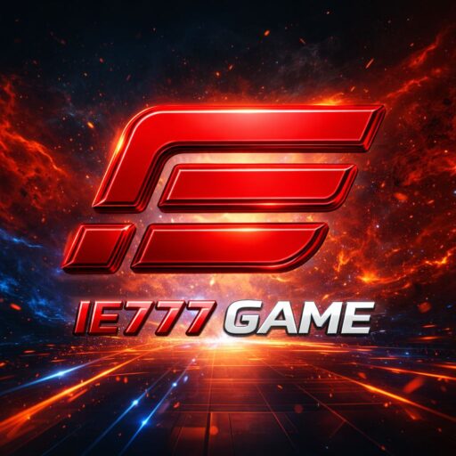 Screenshot of the IE777 online casino game interface showing reels, betting controls, and balance display.